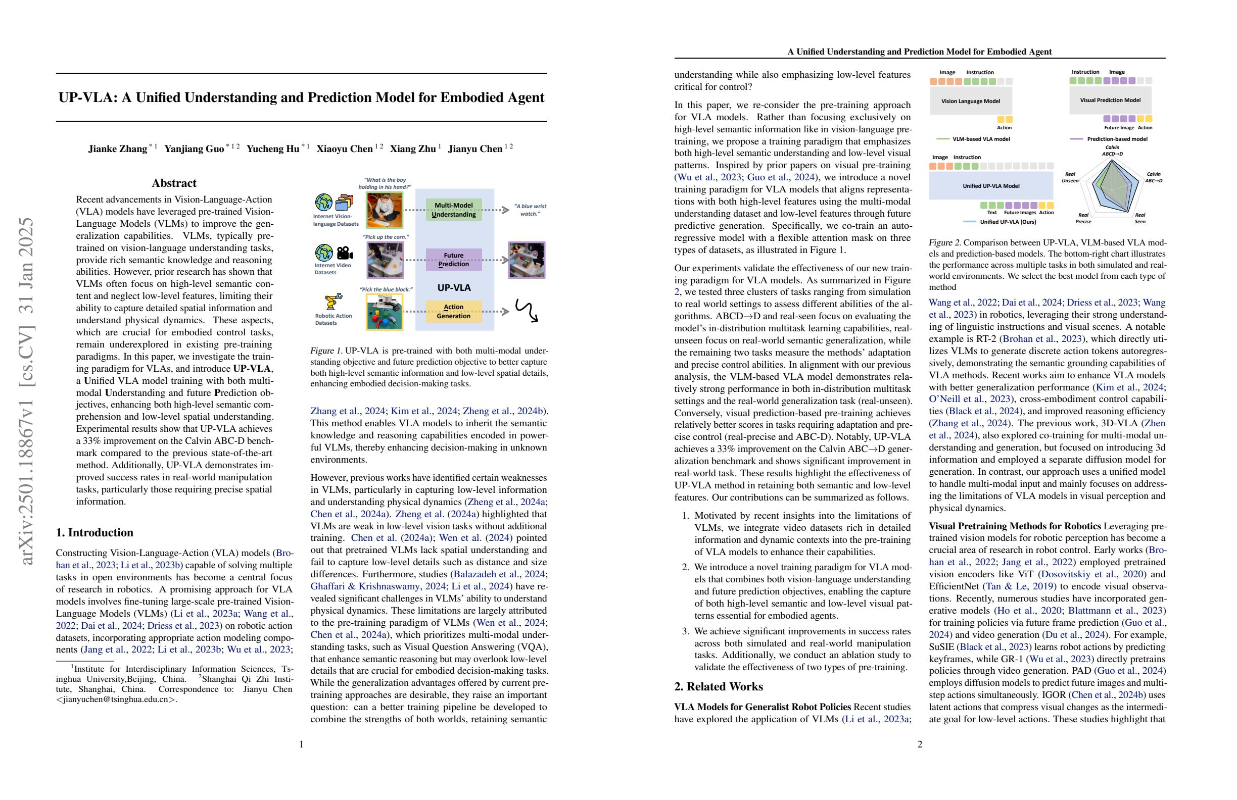 UP-VLA: A Unified Understanding and Prediction Model for Embodied Agent