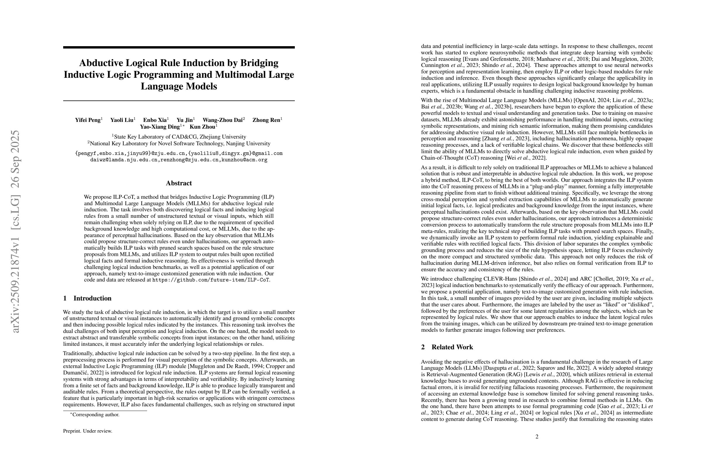 Abductive Logical Rule Induction by Bridging Inductive Logic ...